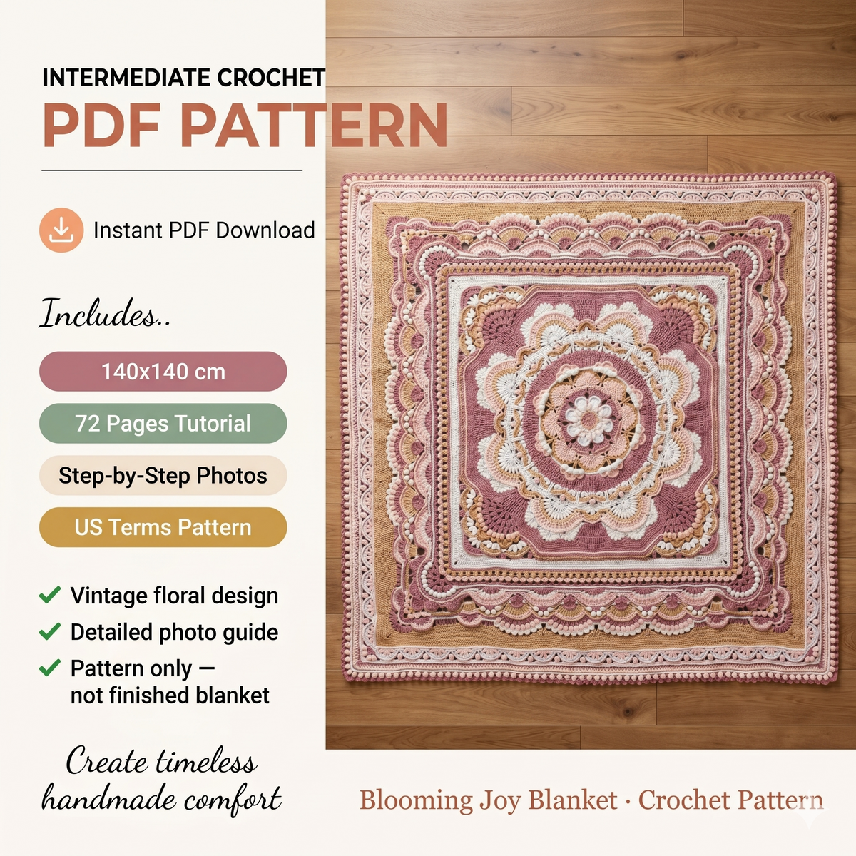 Blooming Joy Crochet Blanket Pattern