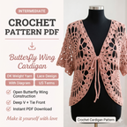 Butterfly Wing Cardigan Crochet Pattern
