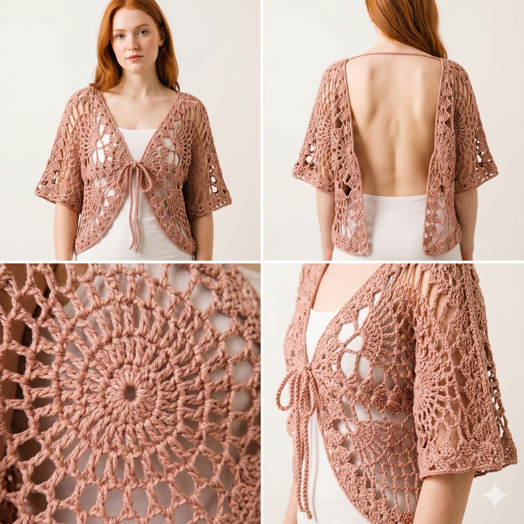Butterfly Wing Cardigan Crochet Pattern