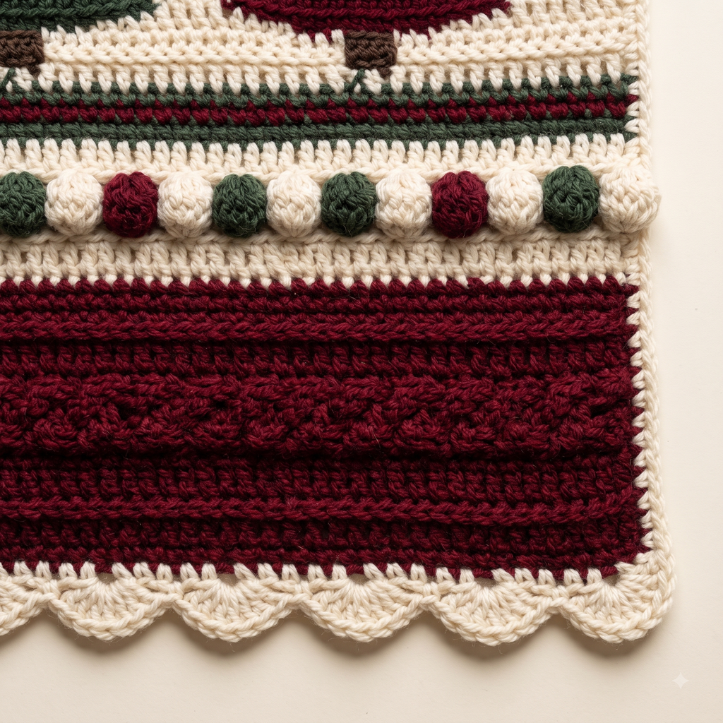 Christmas Tree Blanket Crochet Pattern — example project 6