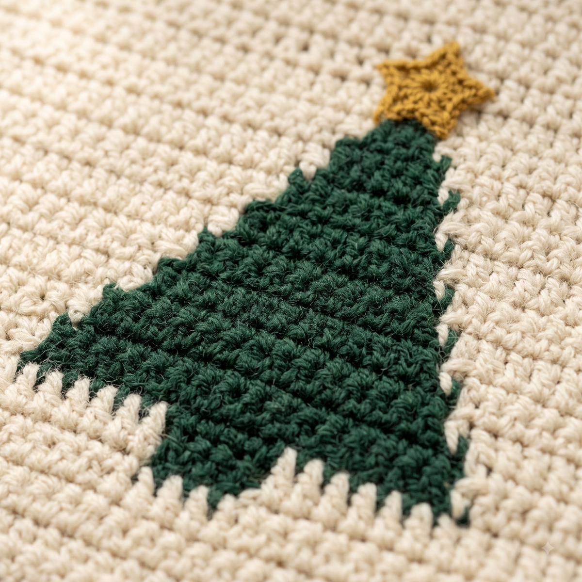 Christmas Tree Blanket Crochet Pattern — example project 7