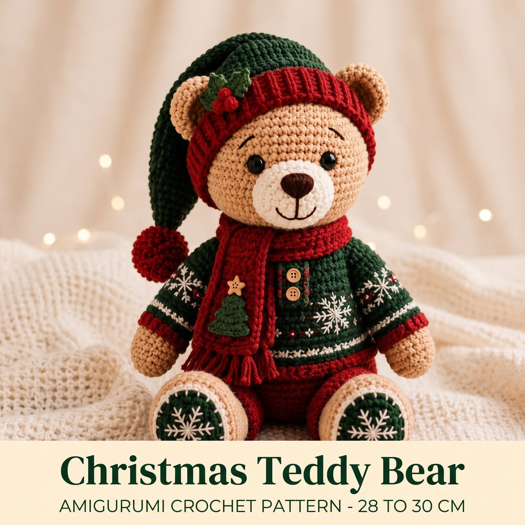Christmas Bear Amigurumi Crochet Pattern — example project 1