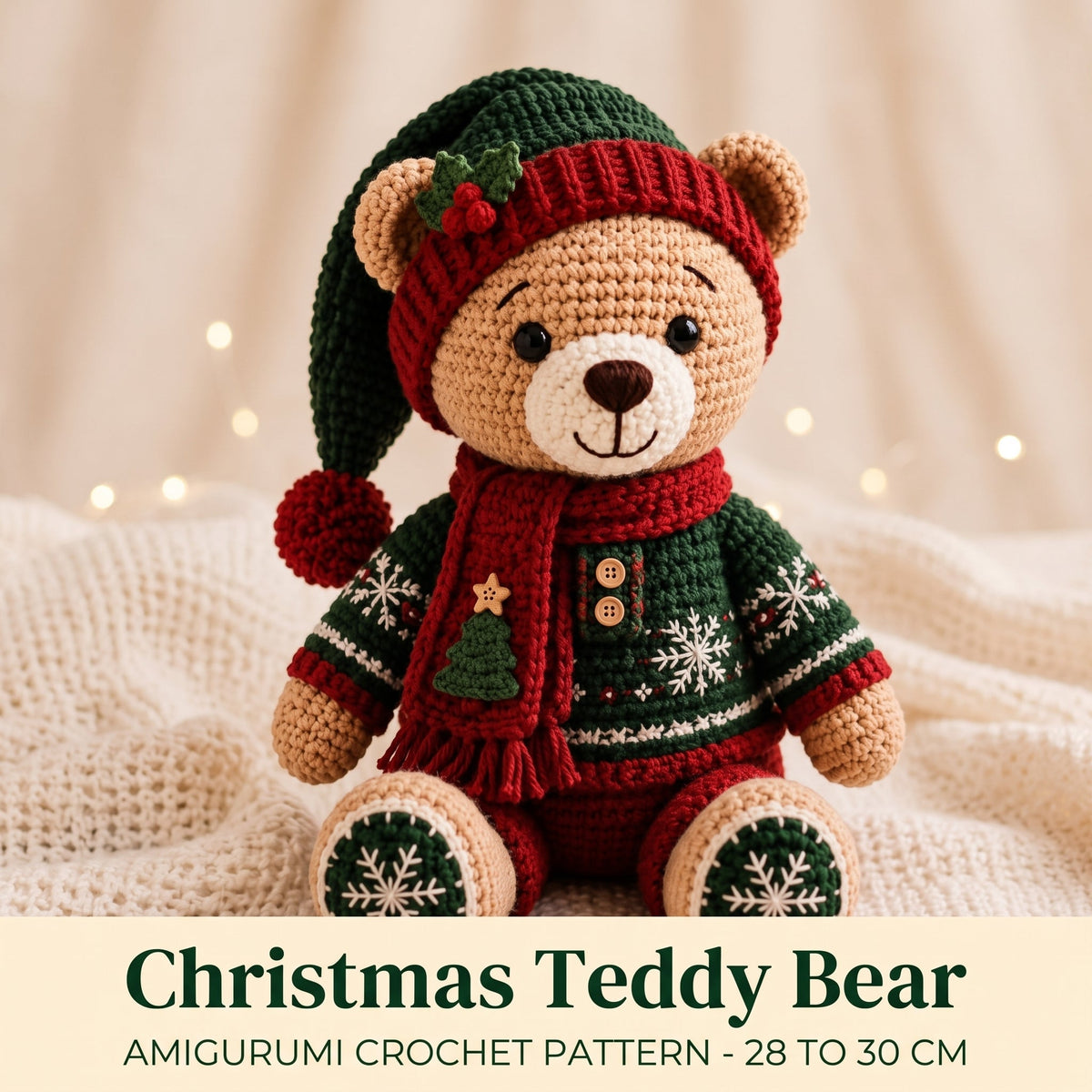 Christmas Bear Amigurumi Crochet Pattern — example project 1