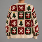 Christmas Granny Square Cardigan Crochet Pattern — example project 3