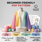 Colorful Striped Cardigan Crochet Pattern