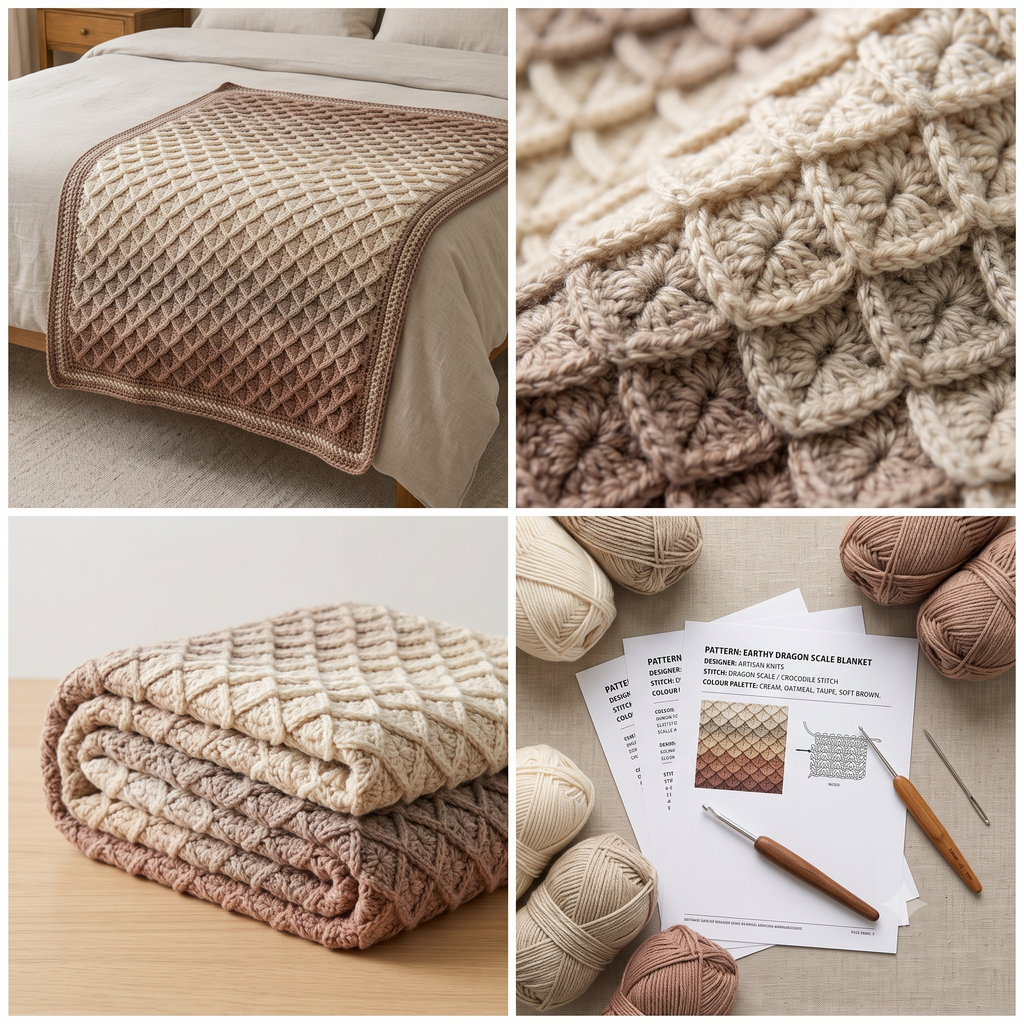 Dragon Scales Blanket Crochet Pattern