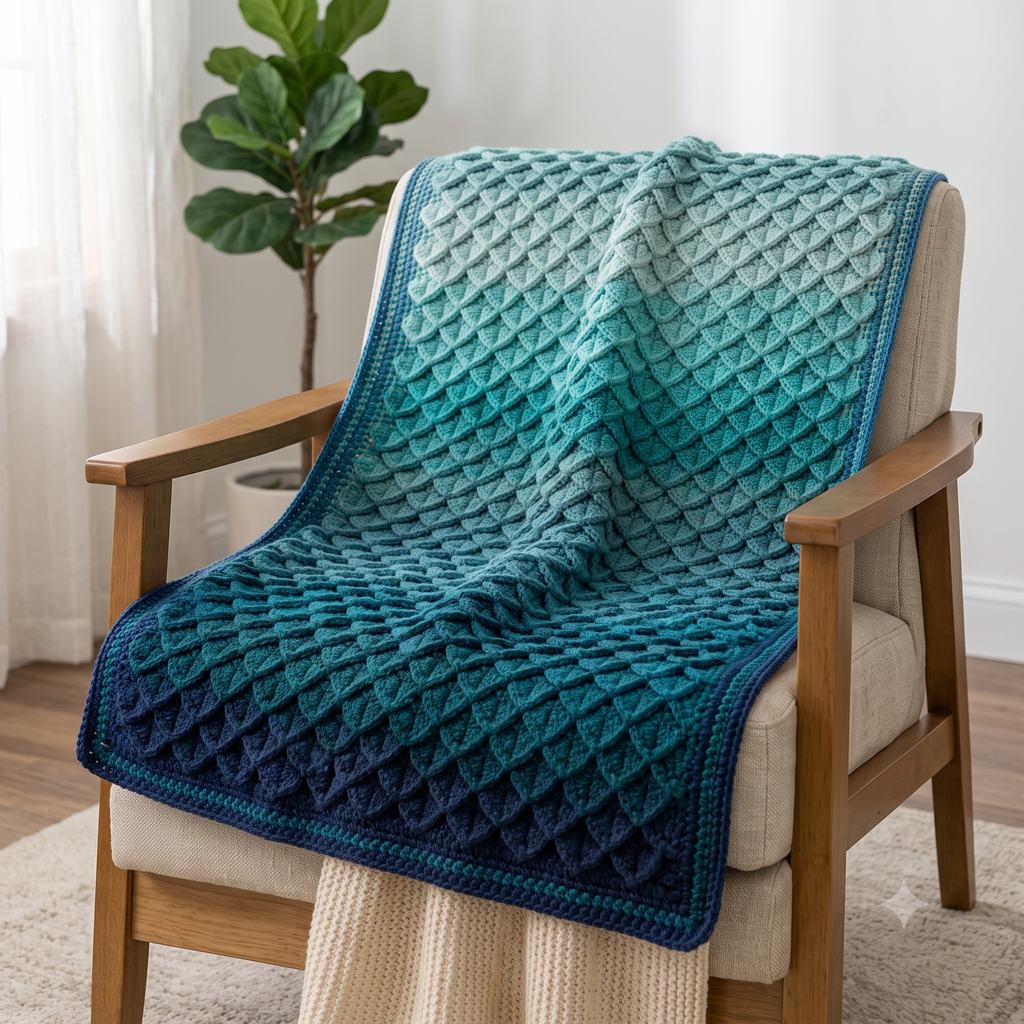 Dragon Scales Blanket Crochet Pattern