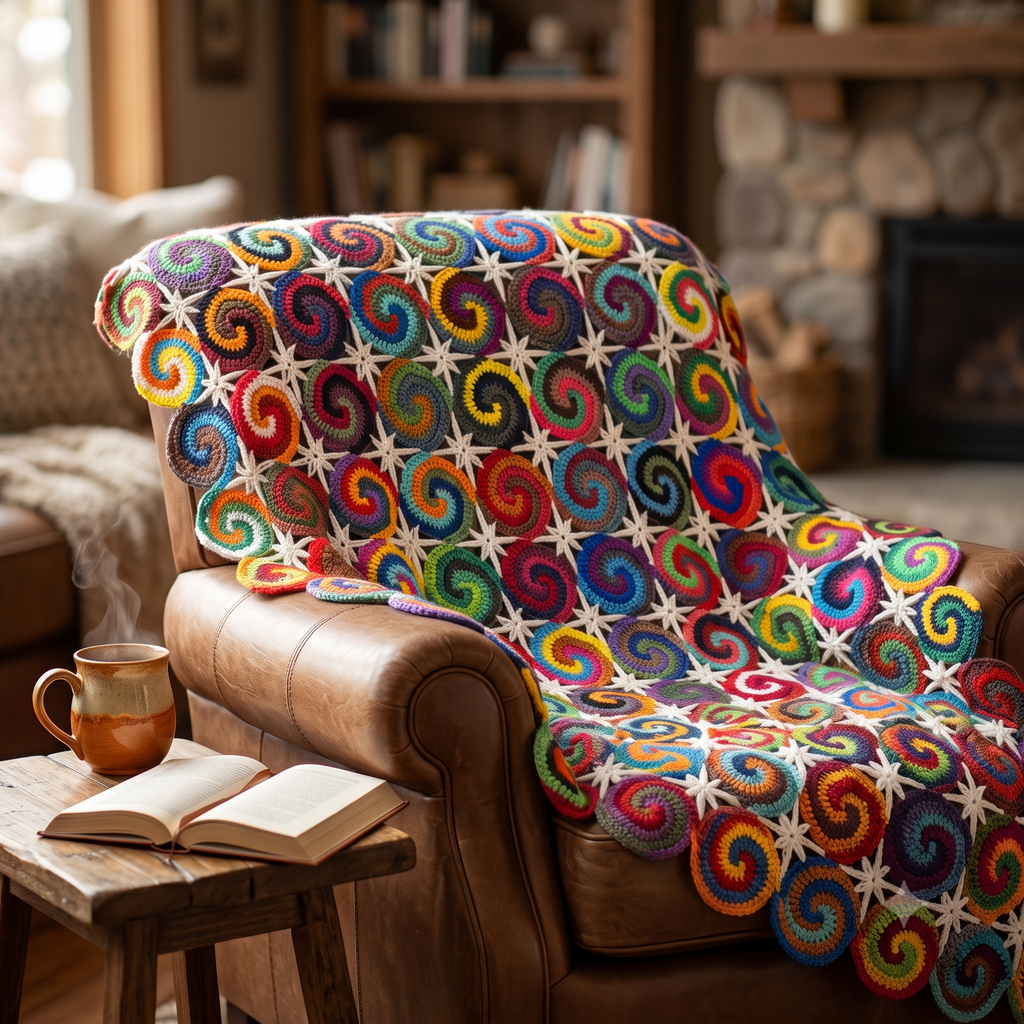 Spiral Swirl Blanket Crochet Pattern