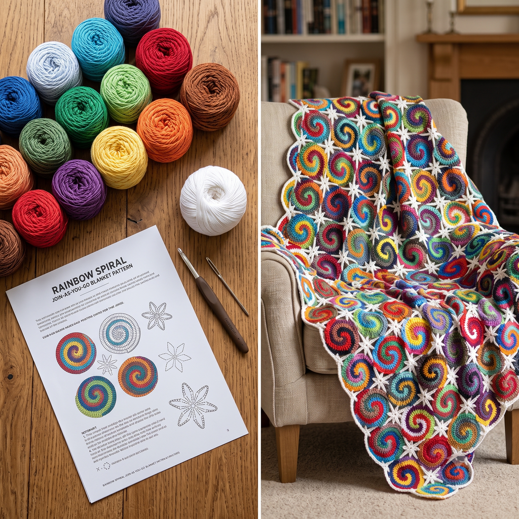 Spiral Swirl Blanket Crochet Pattern