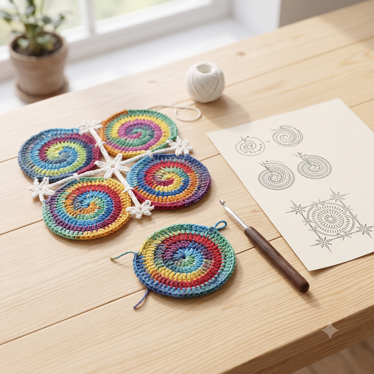 Spiral Swirl Blanket Crochet Pattern