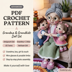Grandma & Grandkids Amigurumi Pattern