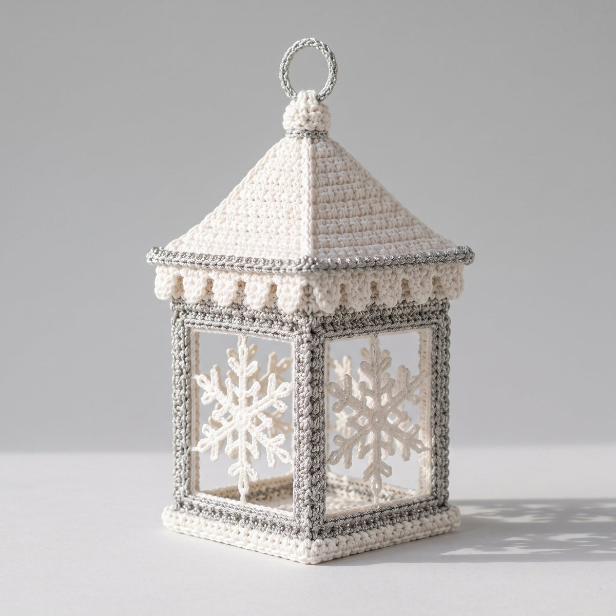 Snowflake Lace Crochet Lantern Pattern — example project 4