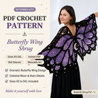 Monarch Butterfly Crochet Cardigan Pattern XS-5XL