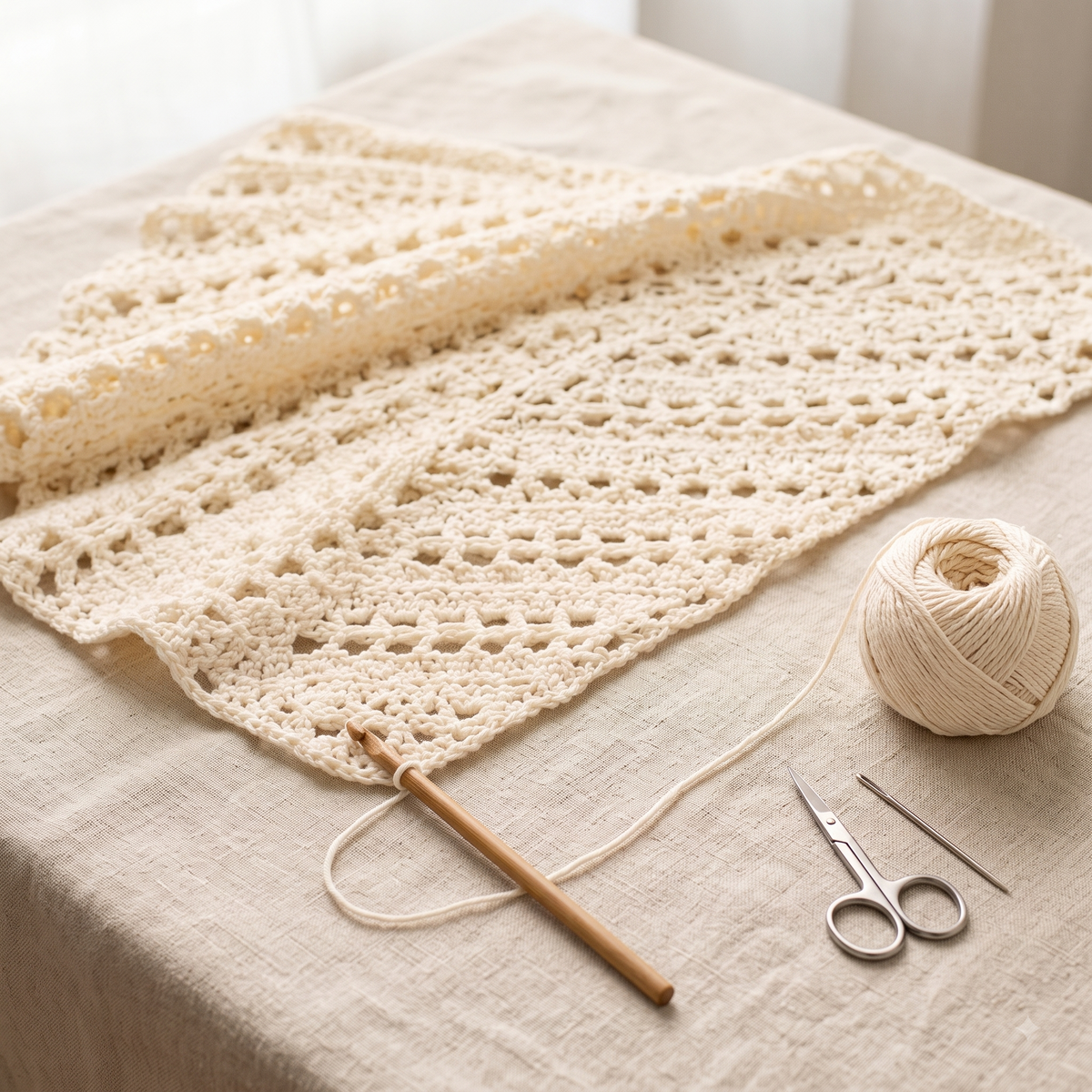 Lace Kimono Shawl Crochet Pattern