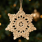 Lace Snowflake Crochet Ornament Pattern — example project 2