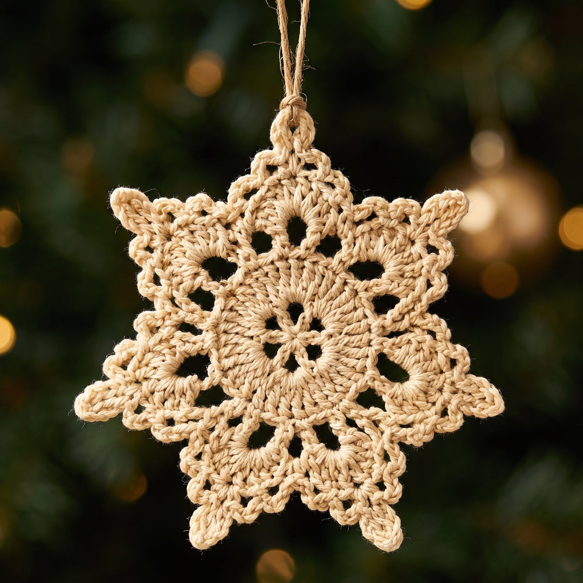 Lace Snowflake Crochet Ornament Pattern — example project 2