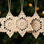 Lace Snowflake Crochet Ornament Pattern — example project 4