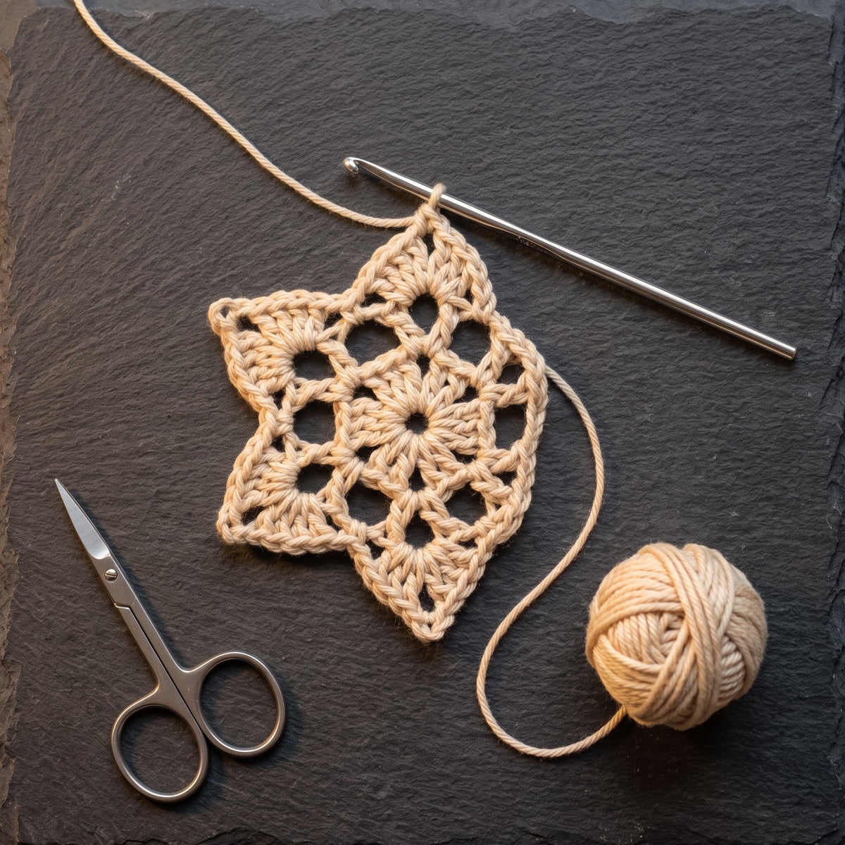 Lace Snowflake Crochet Ornament Pattern — example project 5