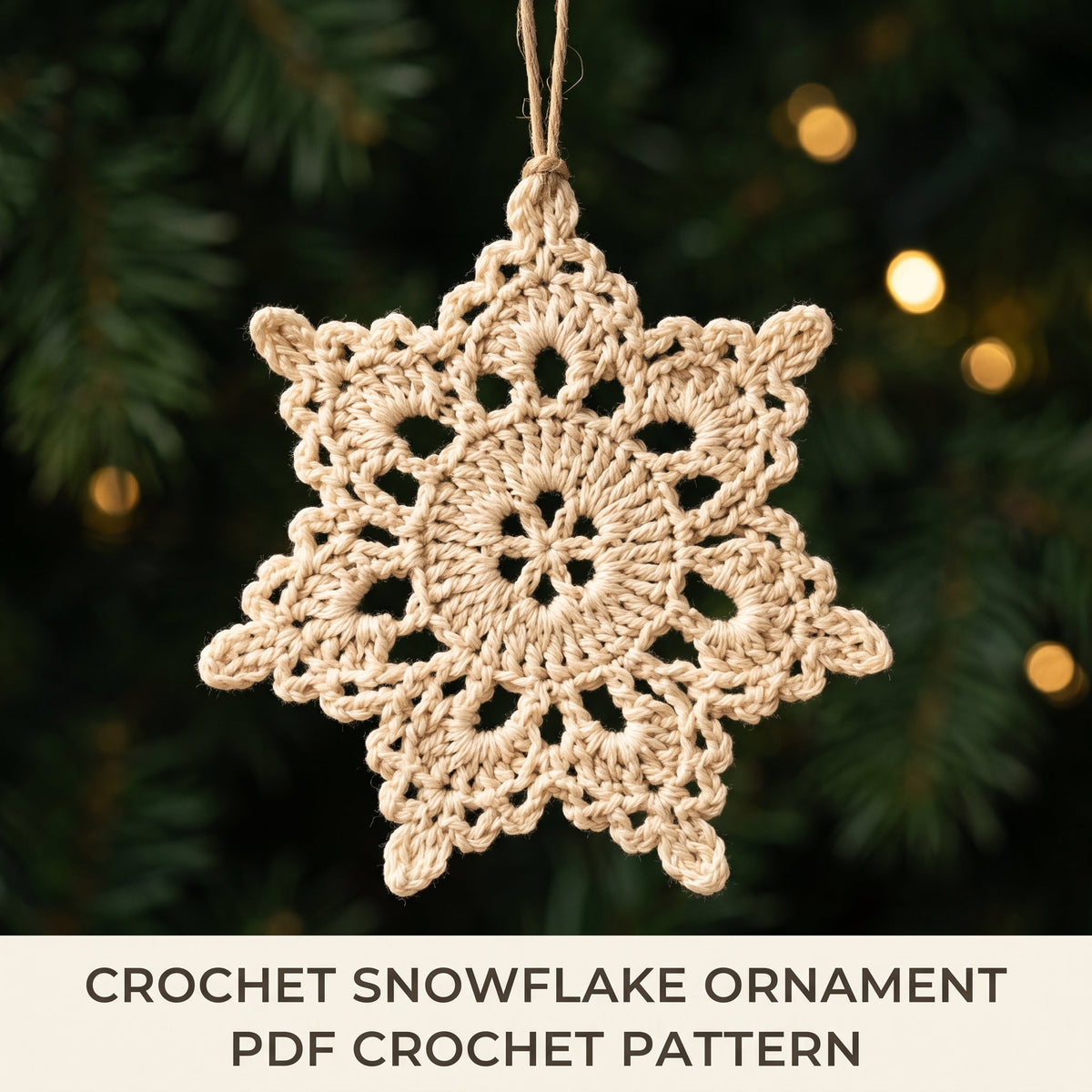 Lace Snowflake Crochet Ornament Pattern — example project 1