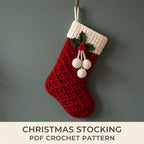 Textured Christmas Stocking Crochet Pattern — example project 1