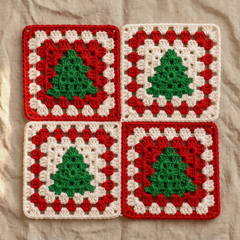 Christmas Tree Granny Square Crochet Pattern — example project 3