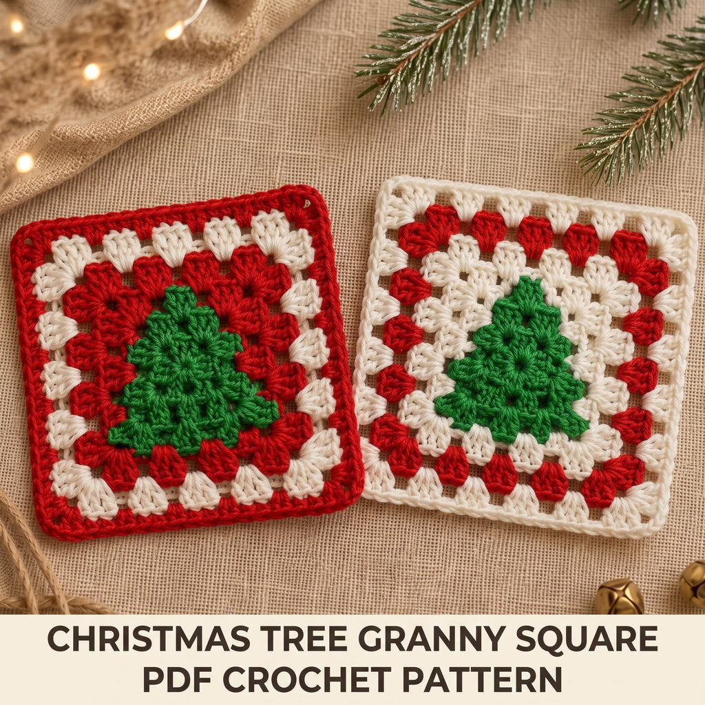 Christmas Tree Granny Square Crochet Pattern — example project 1