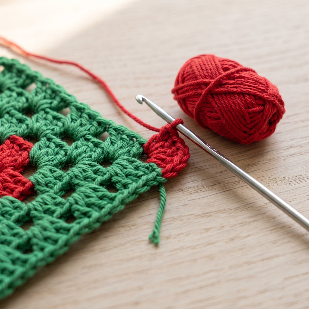 Christmas Tree Granny Square Crochet Pattern — example project 7