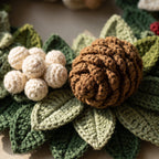 Poinsettia Christmas Wreath Crochet Pattern — example project 6