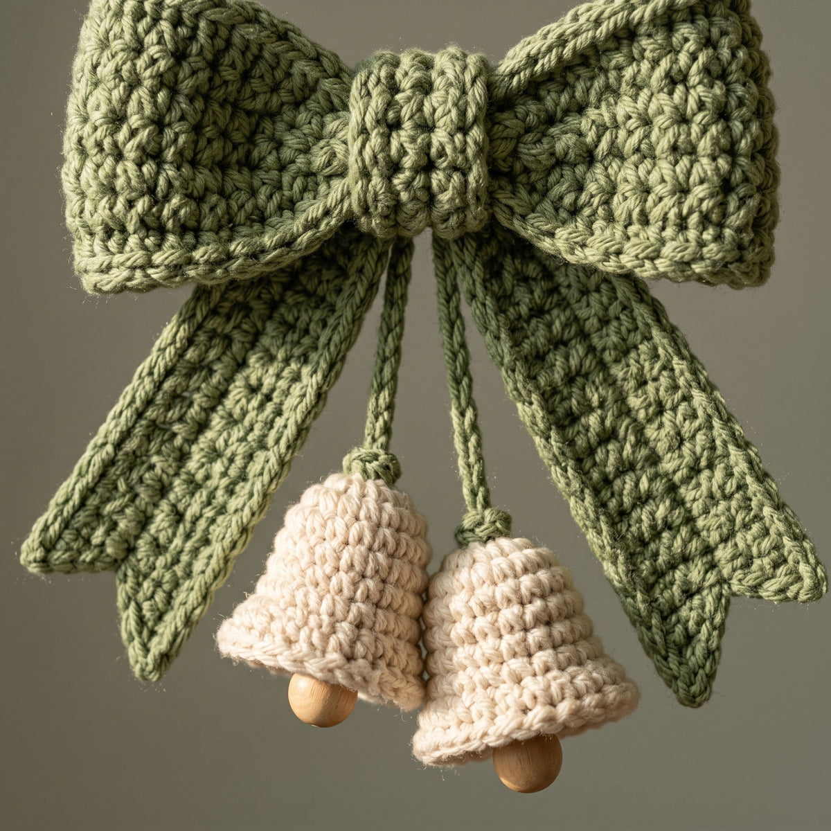 Poinsettia Christmas Wreath Crochet Pattern — example project 4