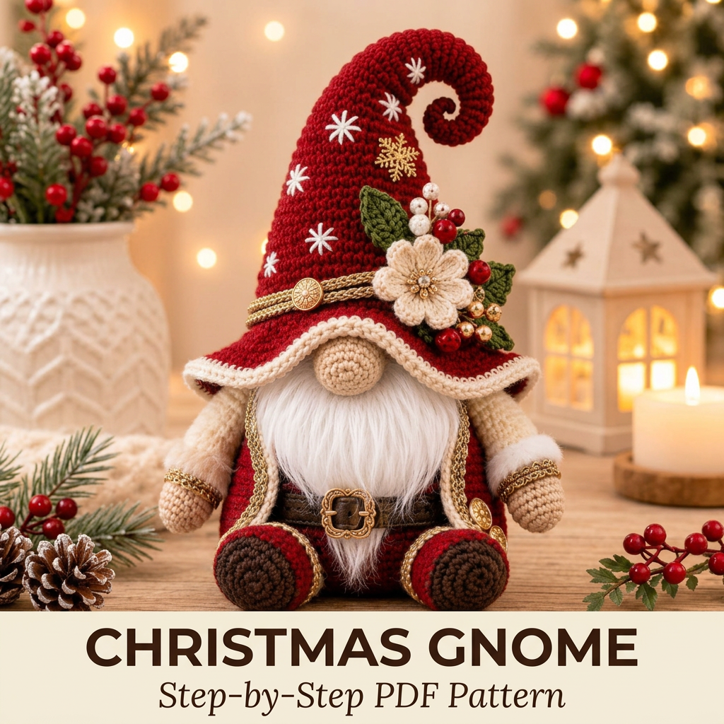 Santa Gnome Amigurumi Crochet Pattern — example project 1