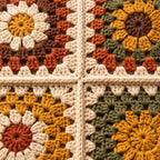 Autumn Flower Granny Square Blanket — image 4