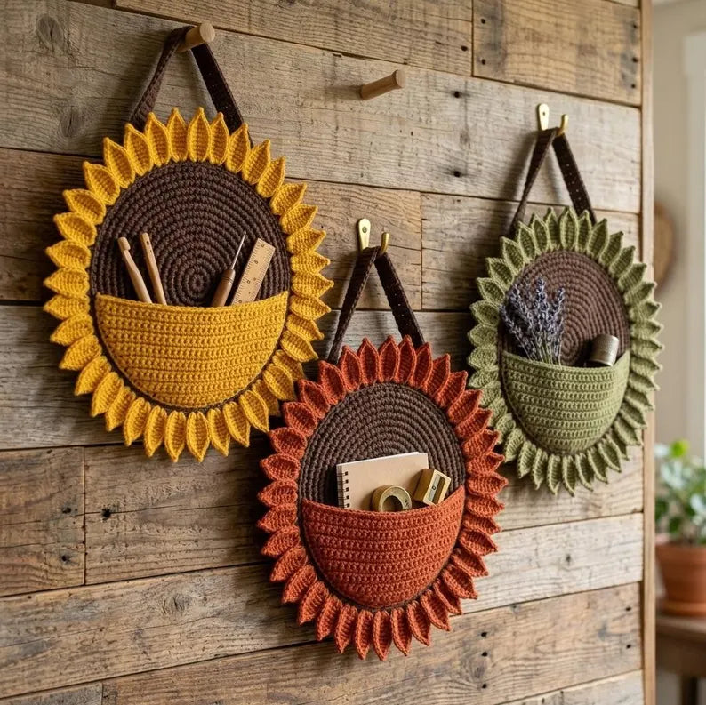 Sunflower Wall Organizer Crochet Pattern — image 6