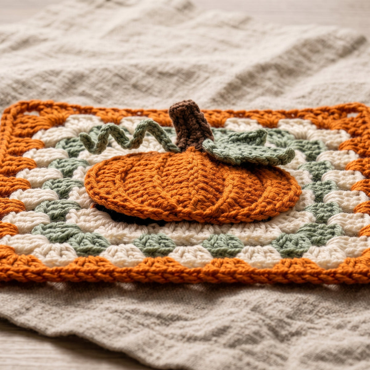 Pumpkin Granny Square Crochet Pattern — image 3