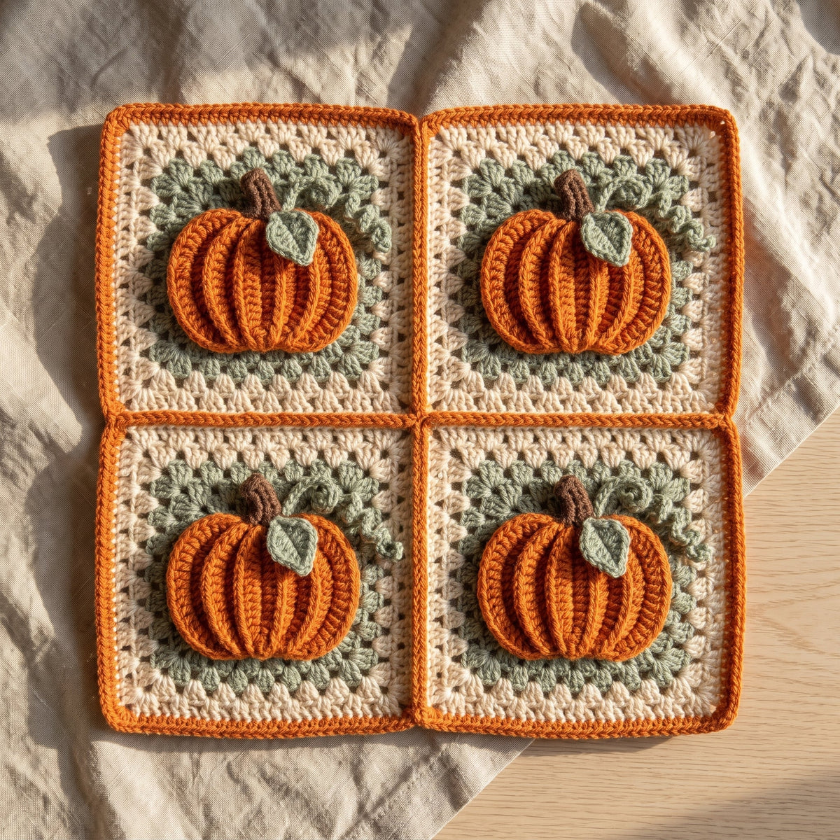 Pumpkin Granny Square Crochet Pattern — image 5
