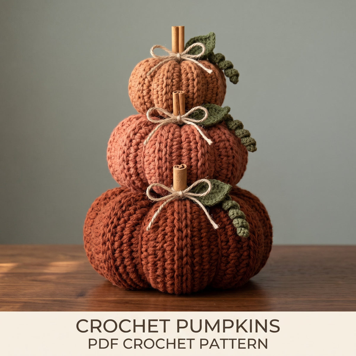 Chunky Crochet Pumpkin Pattern 3 Sizes — image 1