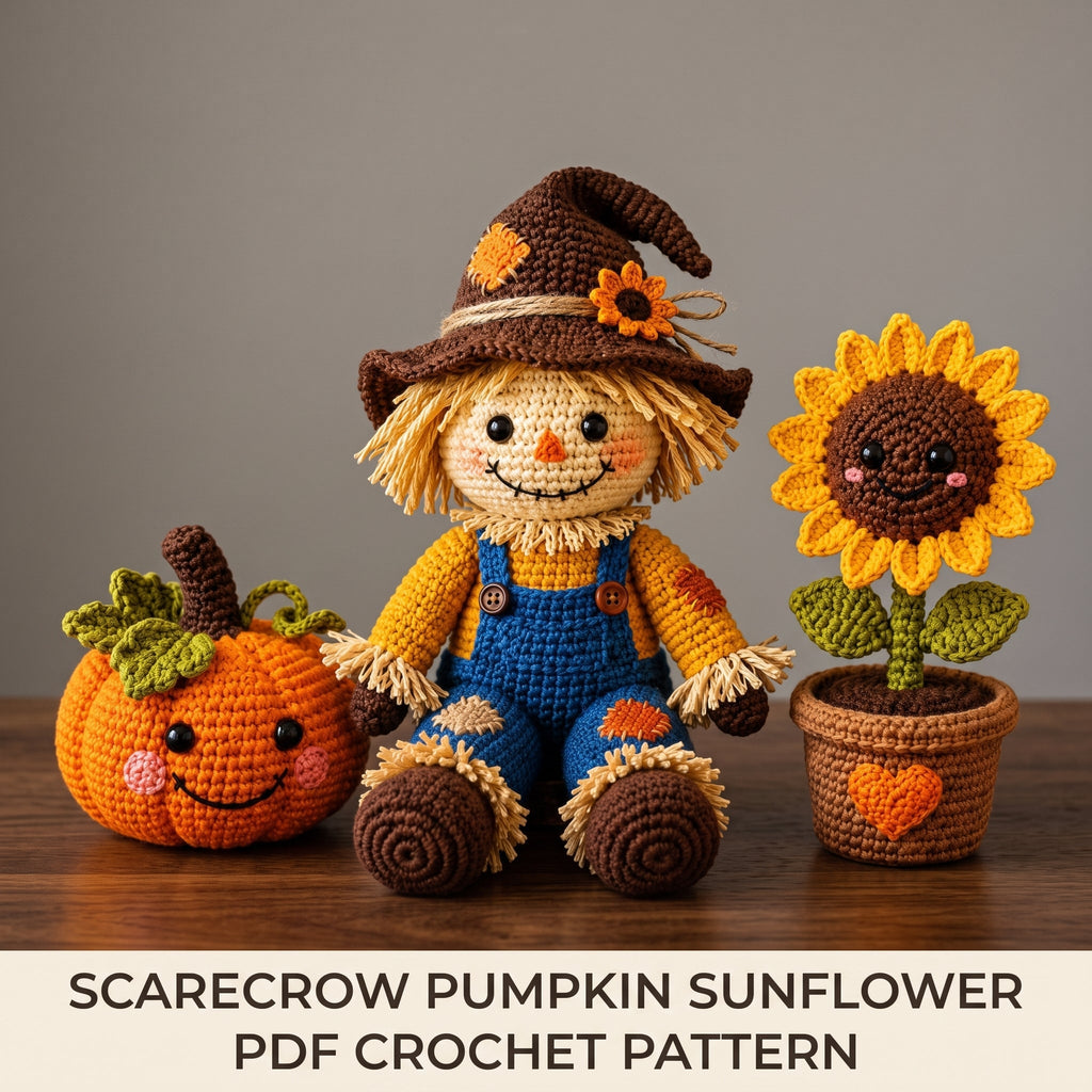 Scarecrow Fall Decor Crochet Set — image 1