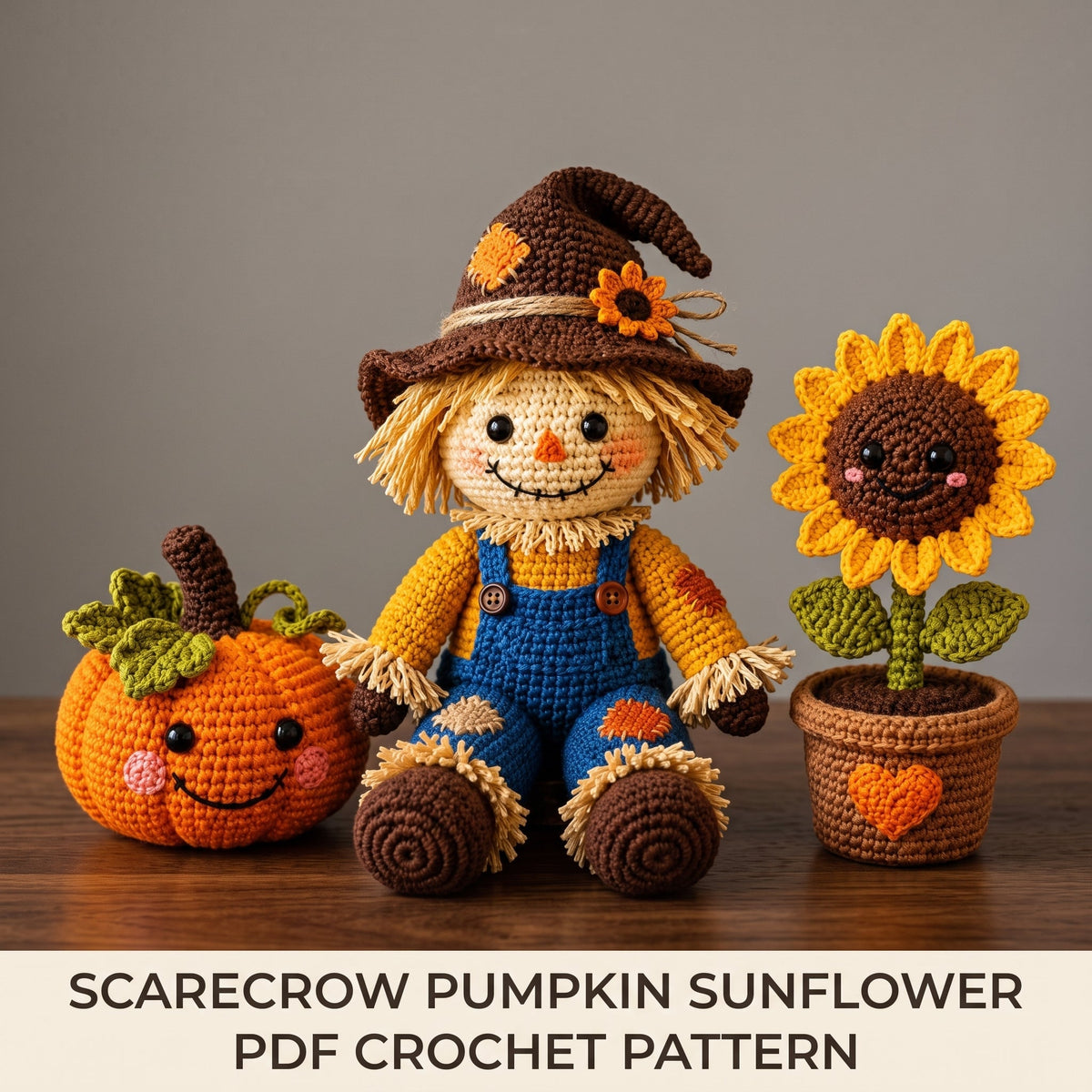 Scarecrow Fall Decor Crochet Set — image 1