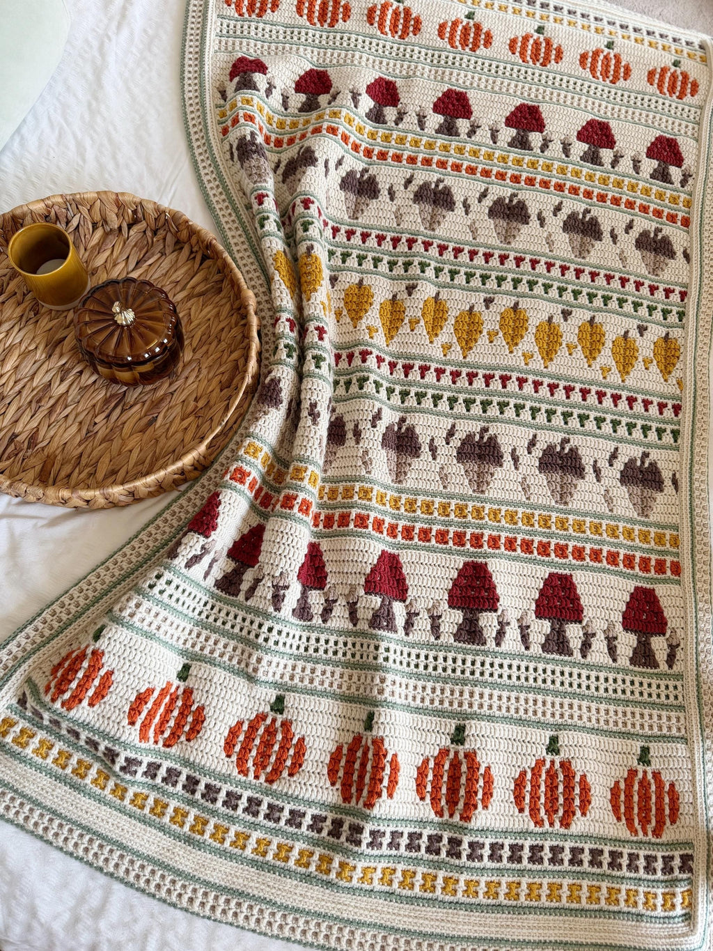Fall Mosaic Blanket Crochet Pattern — image 1