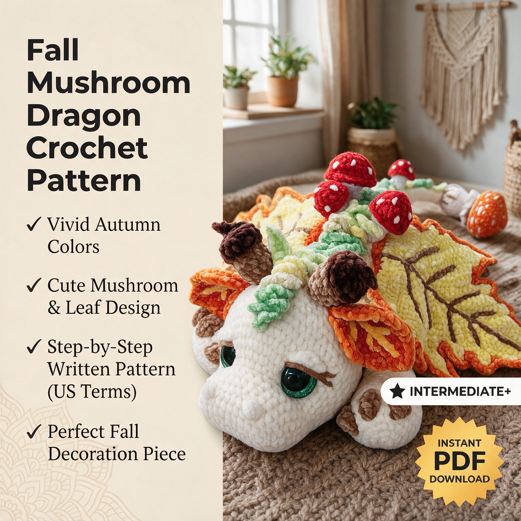 Fall Dragon Crochet Pattern — image 1