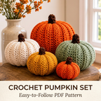 Crochet Pumpkin Pattern 5 Sizes — image 1