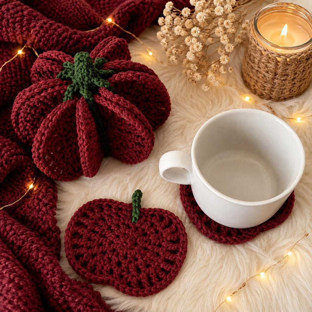 Pumpkin Coaster Set Crochet Pattern — image 10
