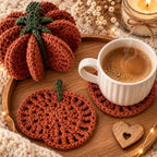 Pumpkin Coaster Set Crochet Pattern — image 3