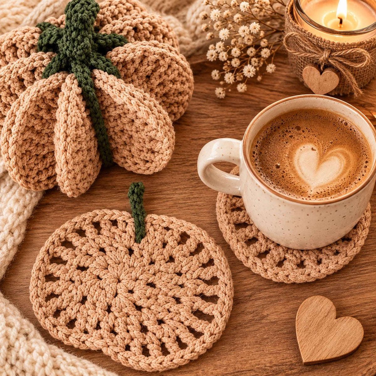 Pumpkin Coaster Set Crochet Pattern — image 9