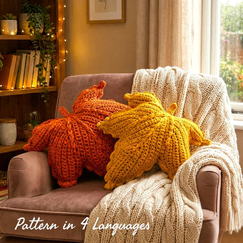 Autumn Leaf Pillow Crochet Pattern — image 1