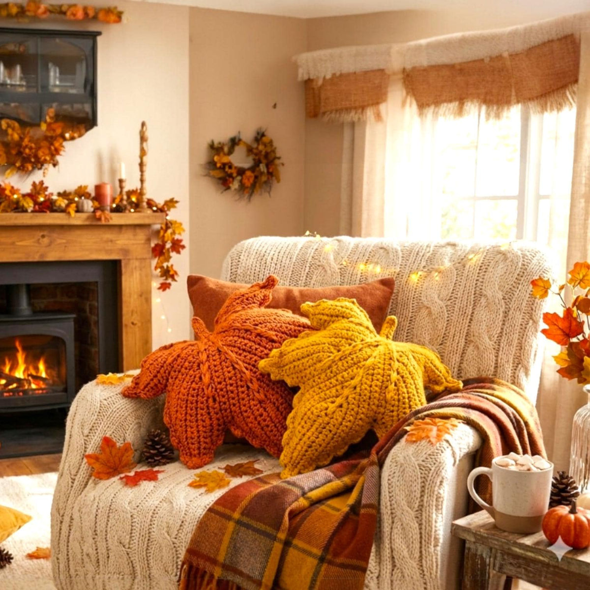 Autumn Leaf Pillow Crochet Pattern — image 2