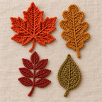 Autumn Maple Oak Leaf Crochet Pattern — image 4