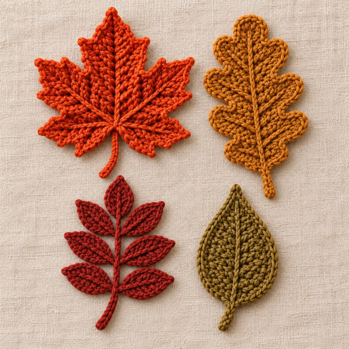 Autumn Maple Oak Leaf Crochet Pattern — image 4