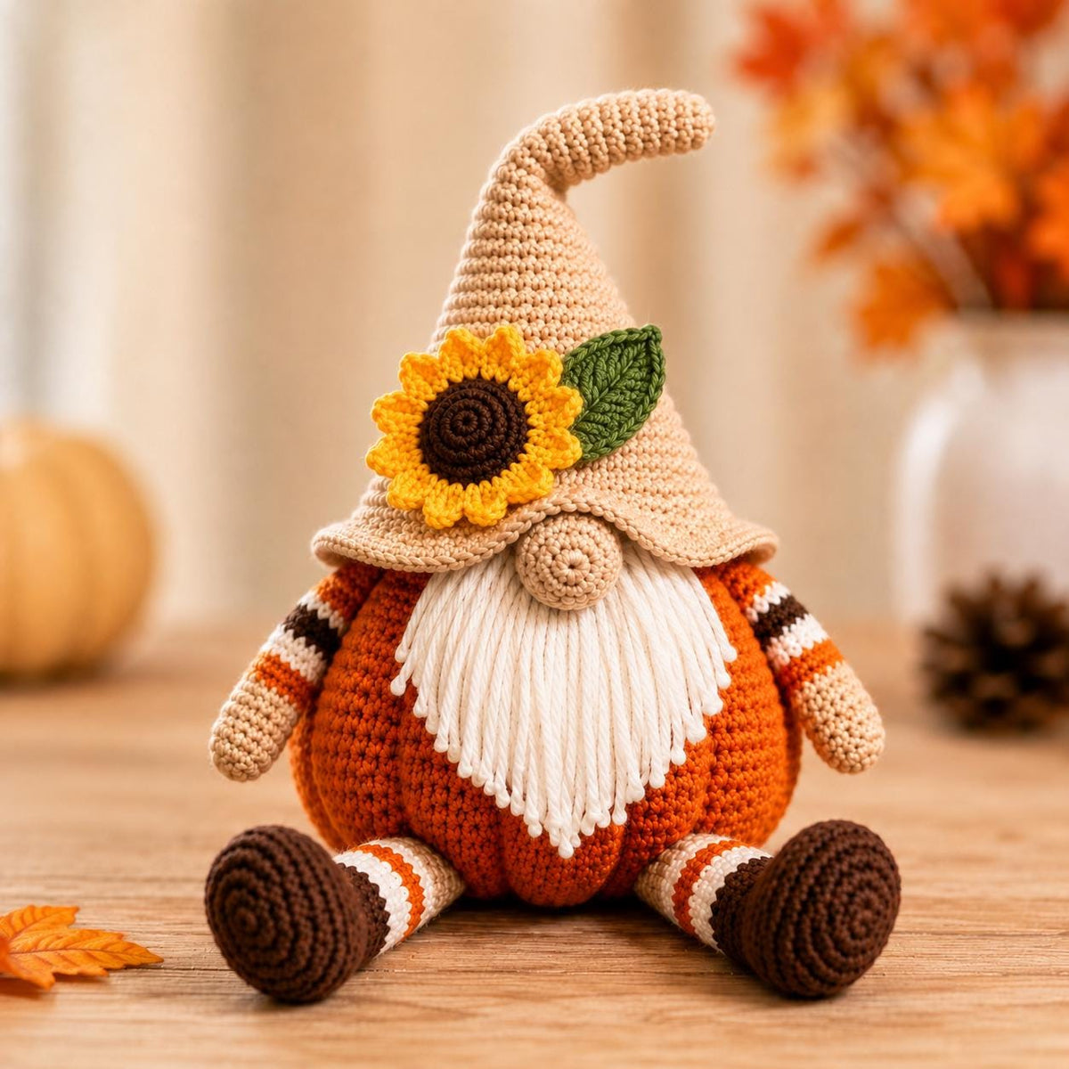 Pumpkin Gnome Amigurumi Crochet Pattern — image 1