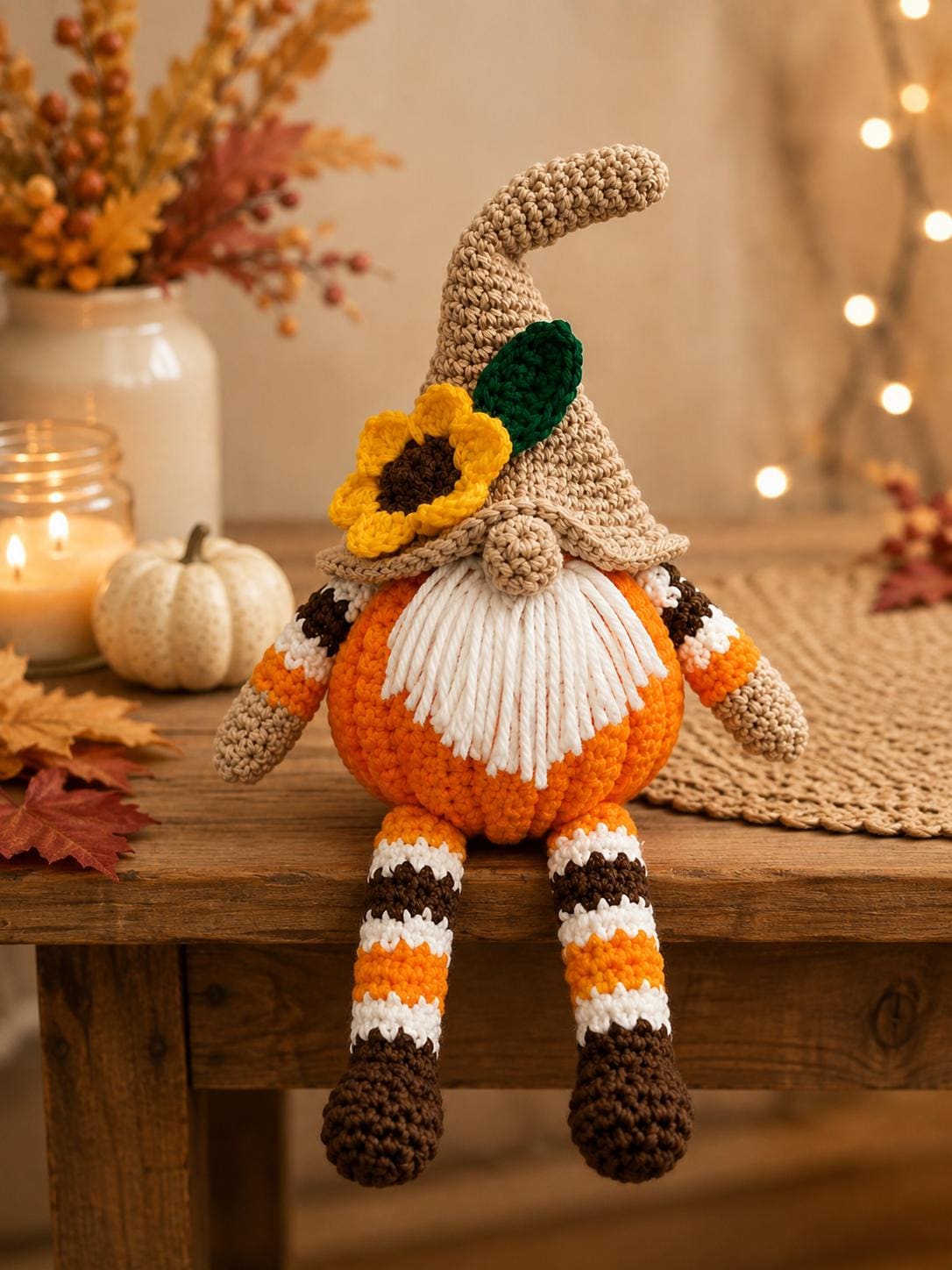 Pumpkin Gnome Amigurumi Crochet Pattern — image 2