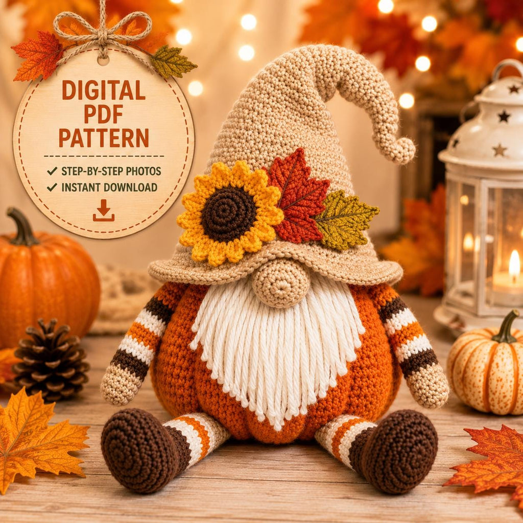 Pumpkin Gnome Amigurumi Crochet Pattern — image 5